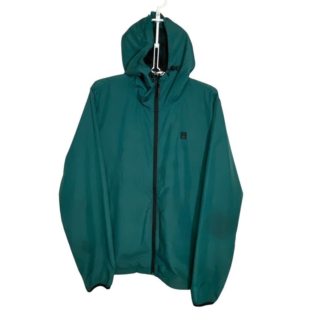 Billabong  A/DIV Emerald Windbreaker Green Jacket Hoodie Zip Up Mens Size L USED